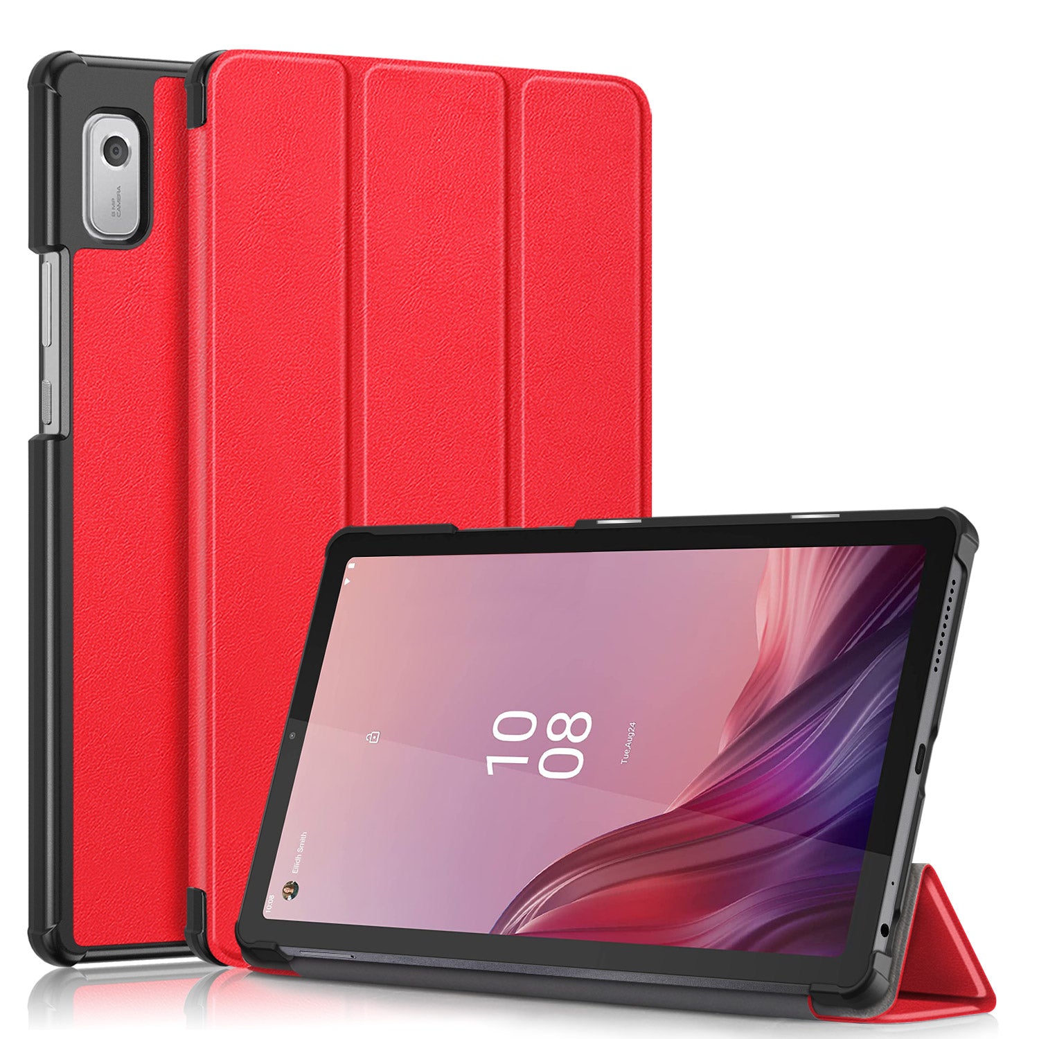 Tri-fold Stand Tablet Case for Lenovo Tab M9 TB-310FU Auto Wake Sleep PU Leather Tablet Cover Tri-fold Stand Tablet Case for Lenovo Tab M9 TB-310FU Auto Wake Sleep PU Leather Tablet Cover